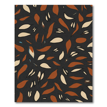 Abstract Autumn Leaf Scatter Rug