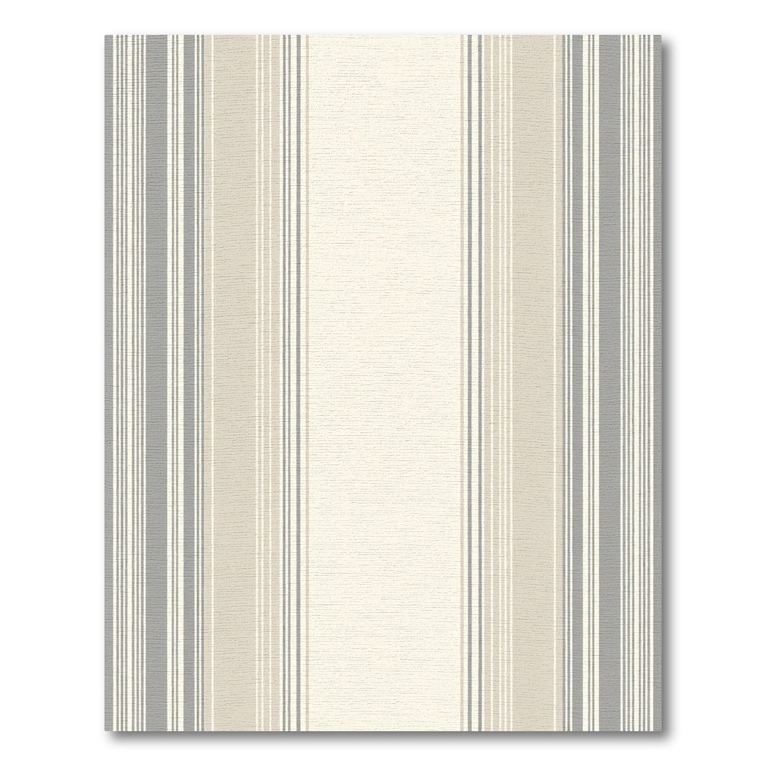 Sophisticated Gray Beige Striped Rug