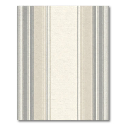 Sophisticated Gray Beige Striped Rug