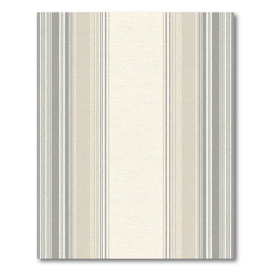 Sophisticated Gray Beige Striped Rug