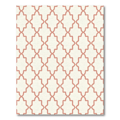 Coral Quatrefoil Lattice Repeat Rug