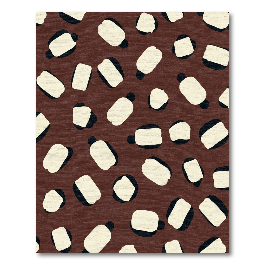 Brown Cream Scattered Pebble Rug