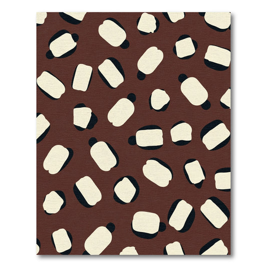 Brown Cream Scattered Pebble Rug
