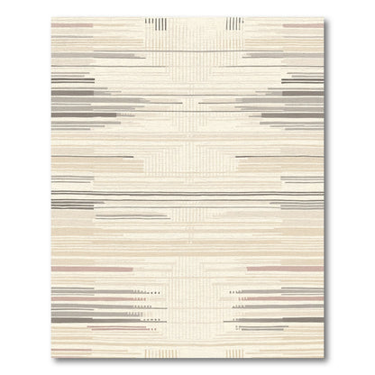 Earthy Tone Abstract Line Rug