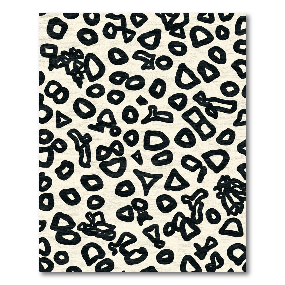 Earthy Leopard Print Organic Shapes Rug