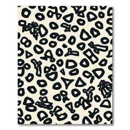 Earthy Leopard Print Organic Shapes Rug