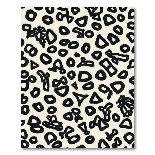 Earthy Leopard Print Organic Shapes Rug