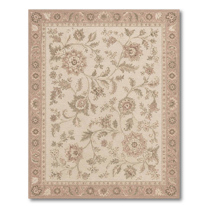 Beige Floral Vintage Area Rug