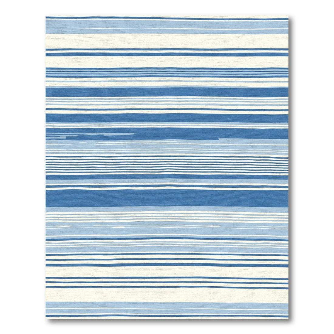 Eclectic Blue White Stripe Rug