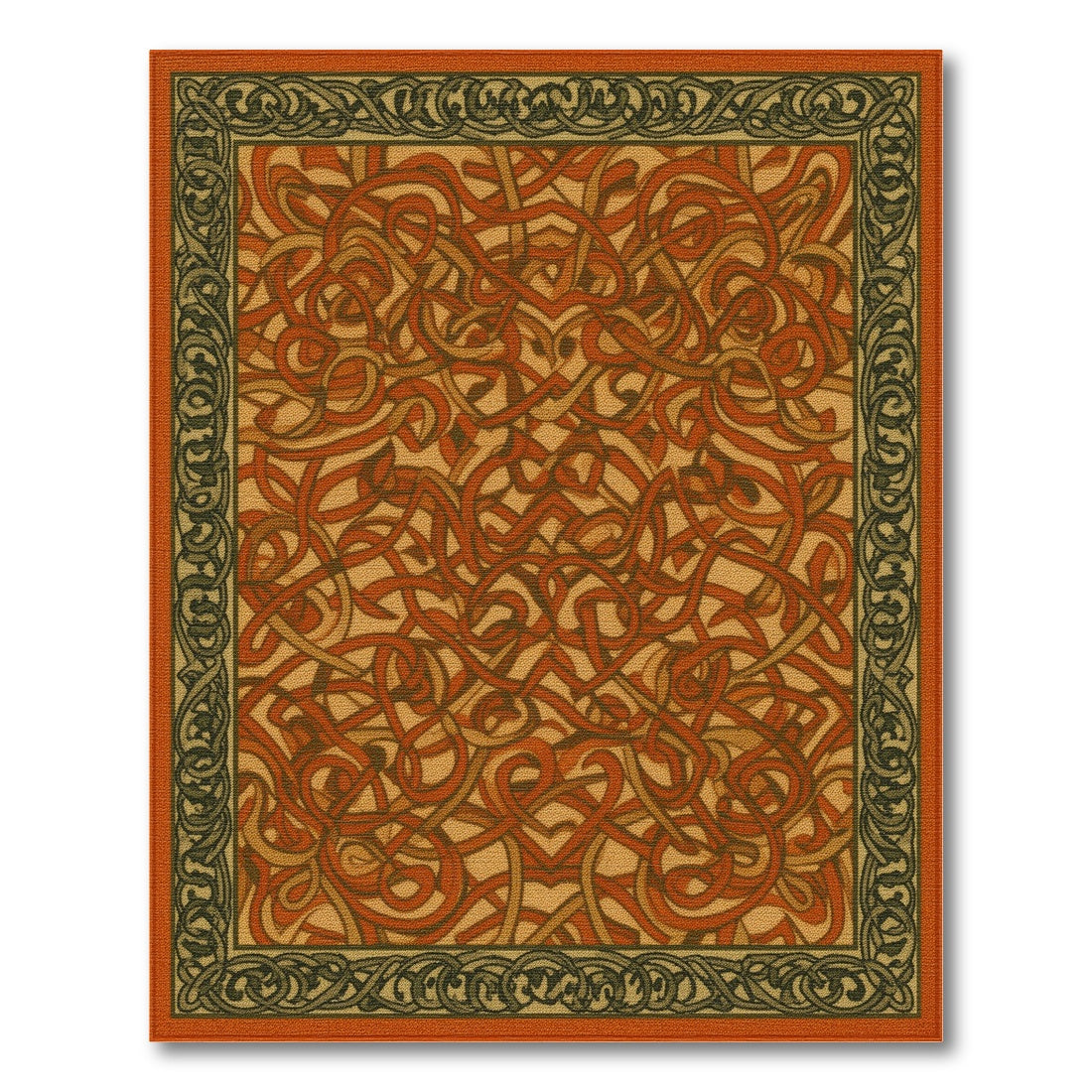 Red Heritage Knot Area Rug
