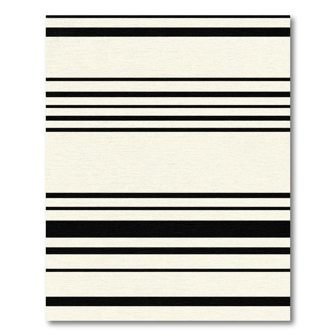 Cream and Black Striped Harmony Rug