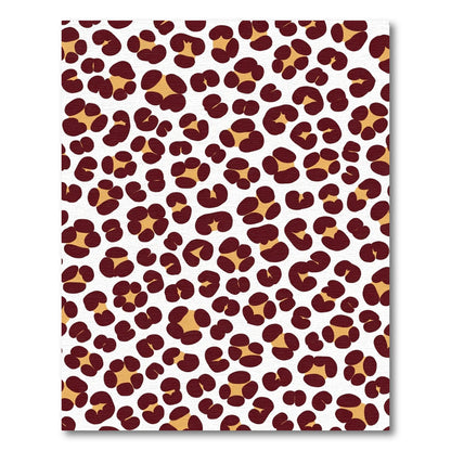 Bold Crimson Leopard Spots Rug