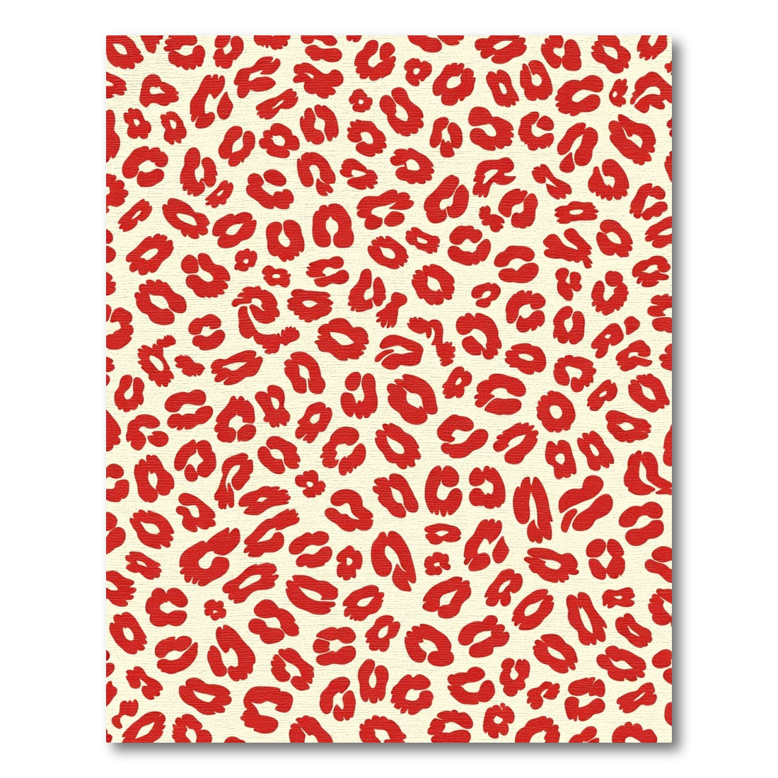 Bold Red Animal Print Spot Rug