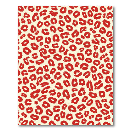 Bold Red Animal Print Spot Rug