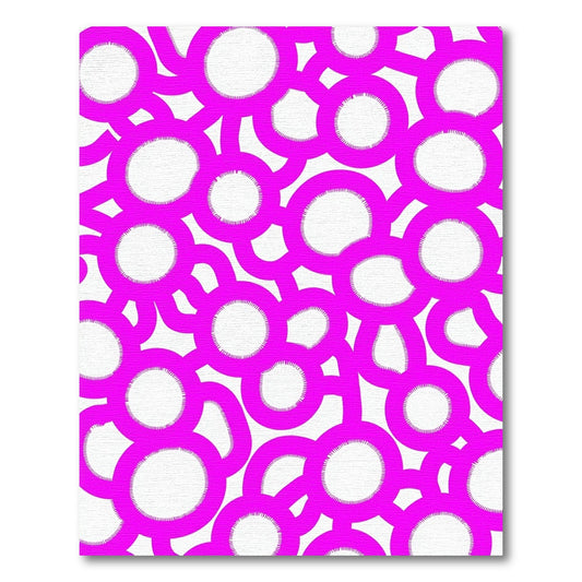 Vibrant Pink Bubble Cluster Rug