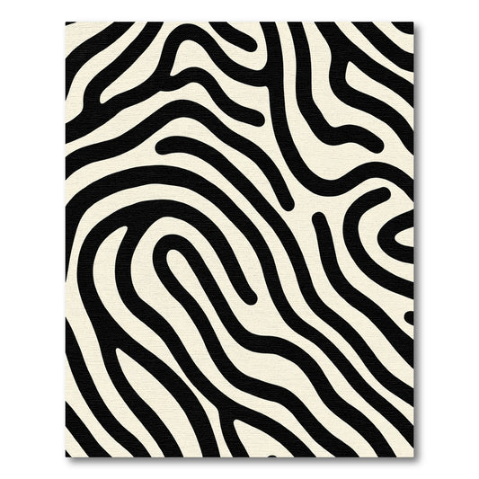 Natural Black Organic Wave Rug