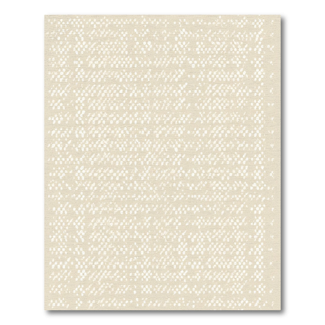Beige Distressed Dot Dash Rug