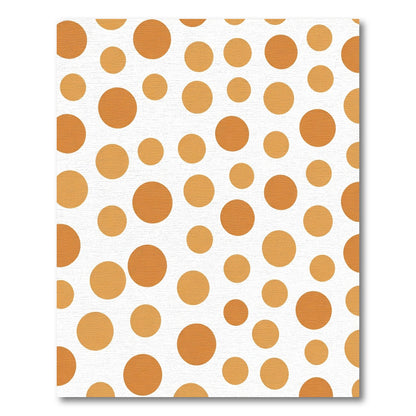 Orange Golden Dot Scatter Rug
