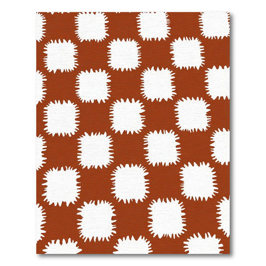 Retro White Checkerboard Squares Rug