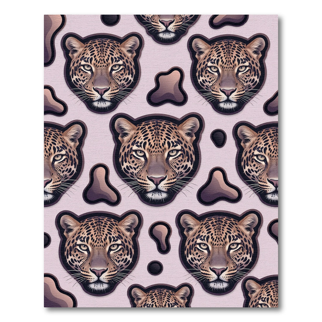 Leopard Head Spots Pattern Rug