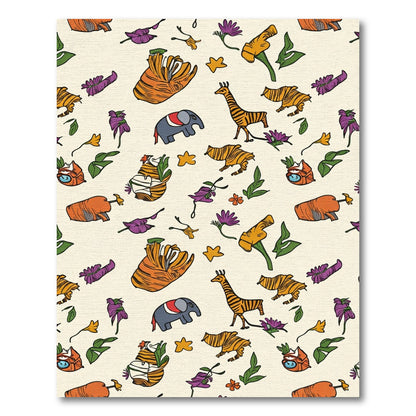 Whimsical Animal Safari Jungle Adventure Rug