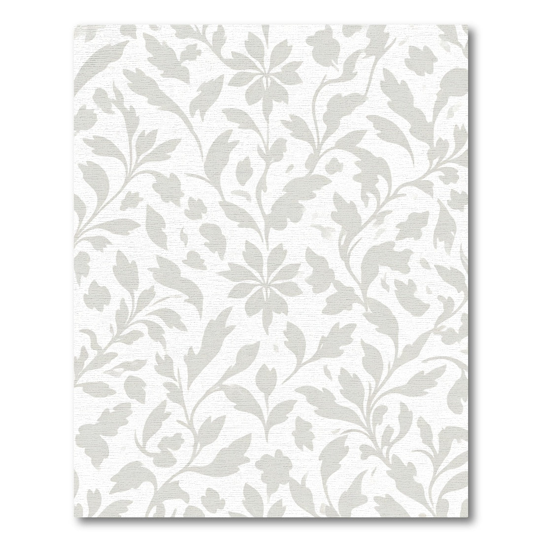 Soft Grey Chinoiserie Floral Swirl Rug