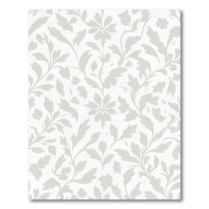 Soft Grey Chinoiserie Floral Swirl Rug