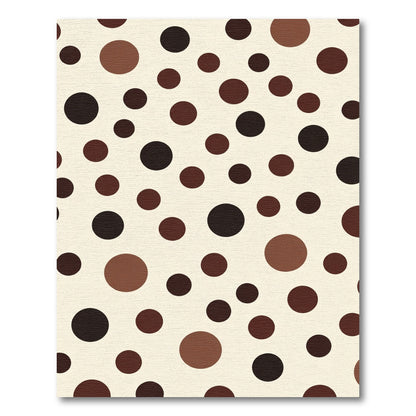 Brown Chocolate Polka Dot Circles Rug