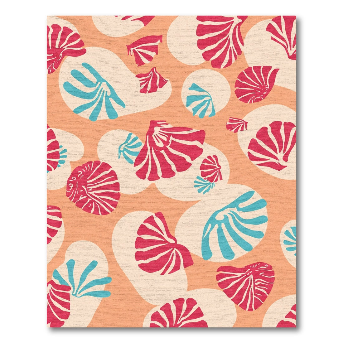Coral Shell And Cloud Composition Rug