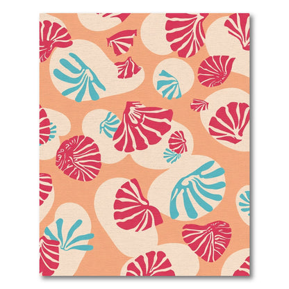 Coral Shell And Cloud Composition Rug