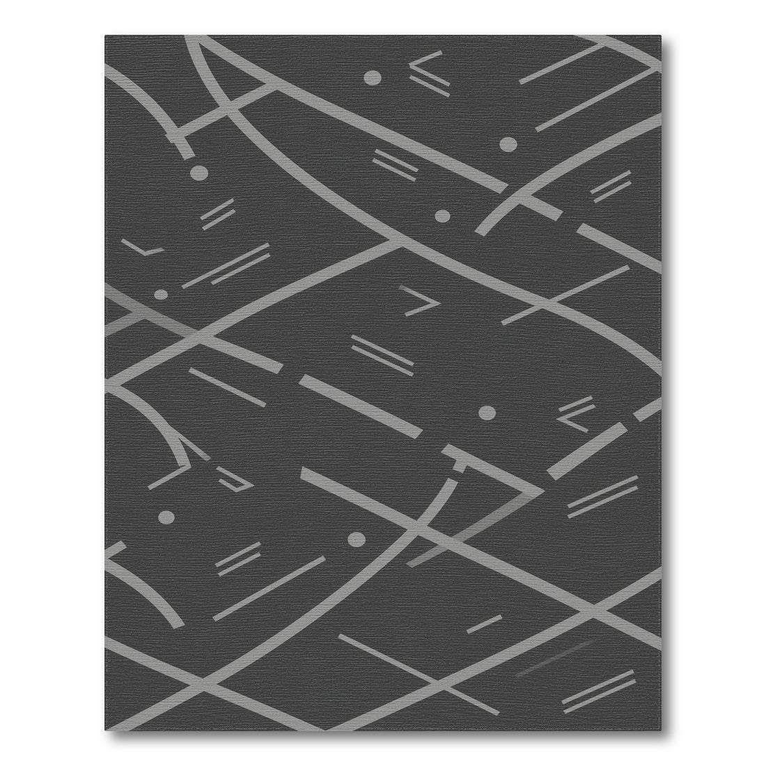 Grey Geometric Abstract No. 2 Area Rug
