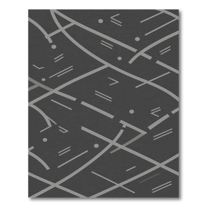 Grey Geometric Abstract No. 2 Area Rug
