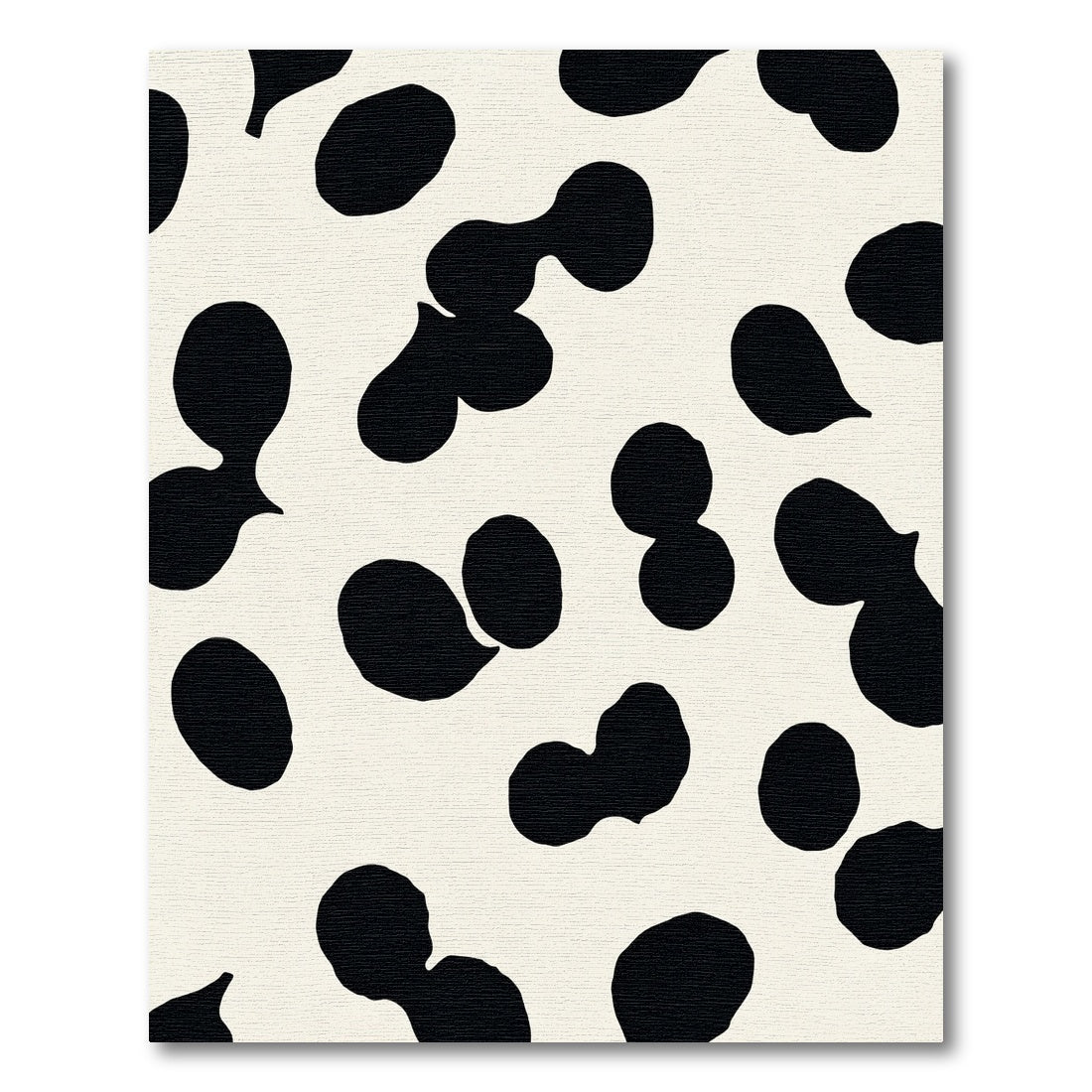 Cream Black Spot Abstract Rug