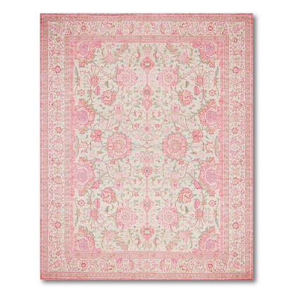 Pink Floral Vintage Area Rug