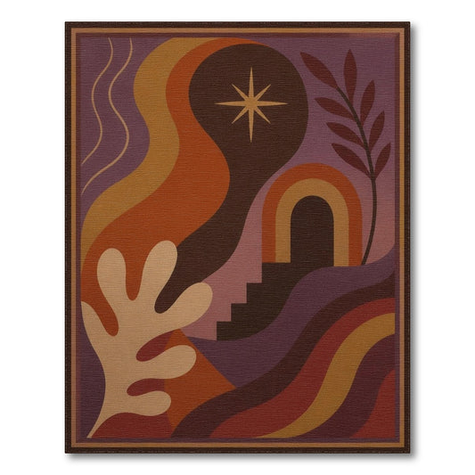 Abstract Purple Star Area Rug
