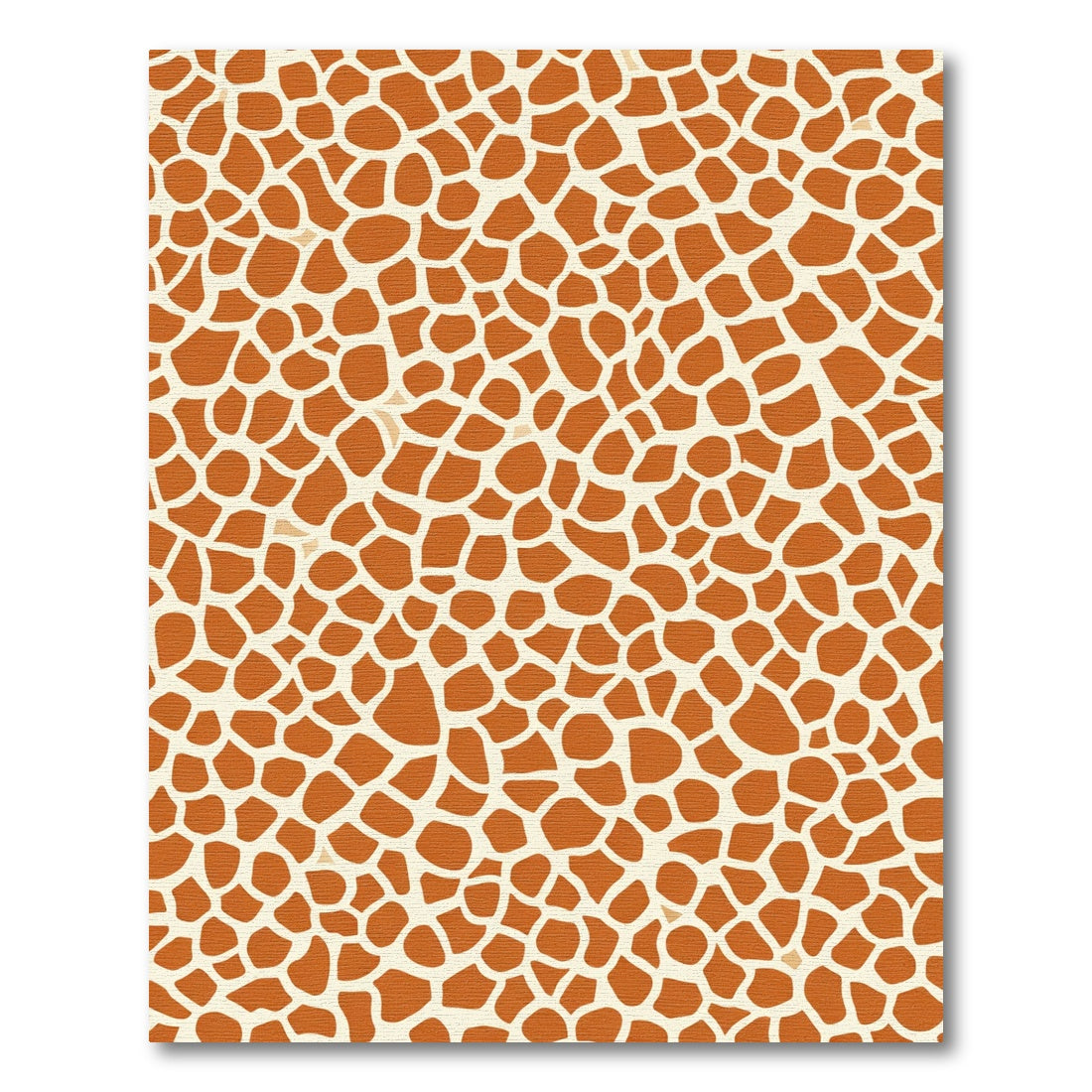 Orange Cream Animal Print Irregular Patches Rug