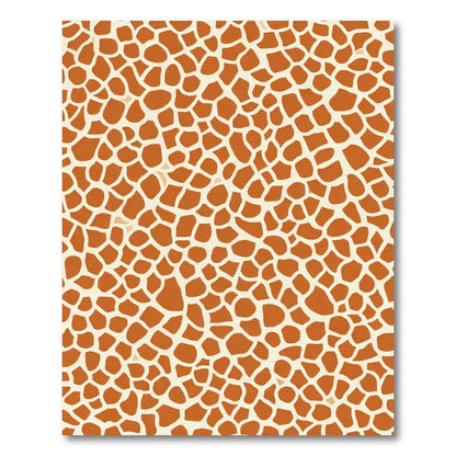 Orange Cream Animal Print Irregular Patches Rug