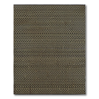Black and White Black Gold Geometric Pattern Area Rug