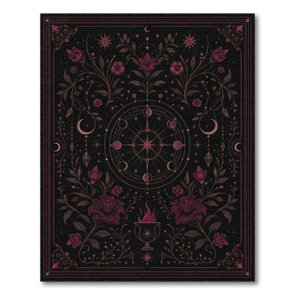 Mystic Purple Celestial Floral Rug
