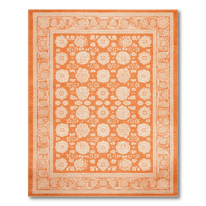 Orange Floral Vintage No. 66 Area Rug