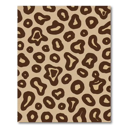 Brown Tan Leopard Spots Rug
