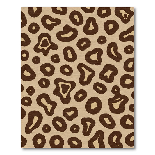 Brown Tan Leopard Spots Rug