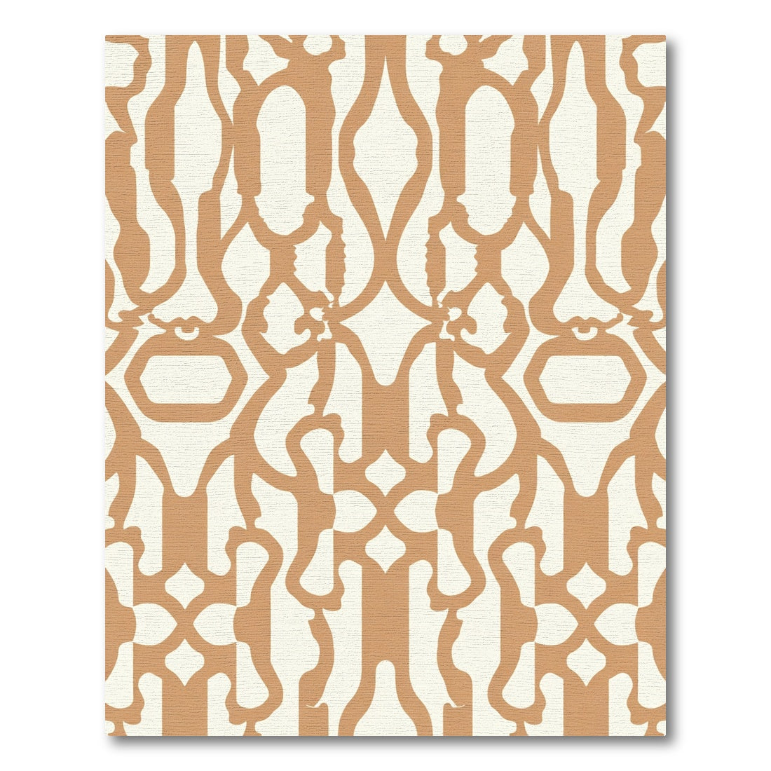 Caramel Cream Organic Arch Lattice Rug