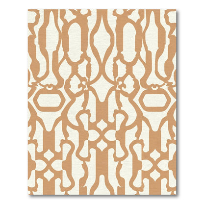Caramel Cream Organic Arch Lattice Rug