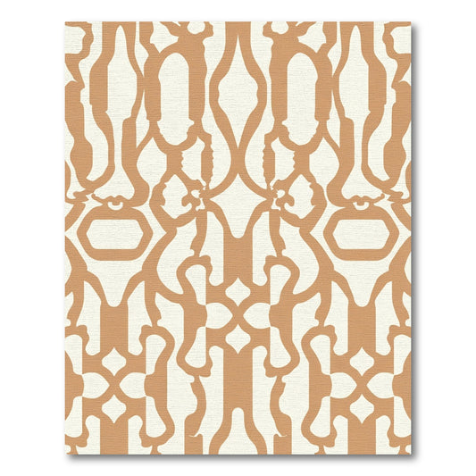 Caramel Cream Organic Arch Lattice Rug