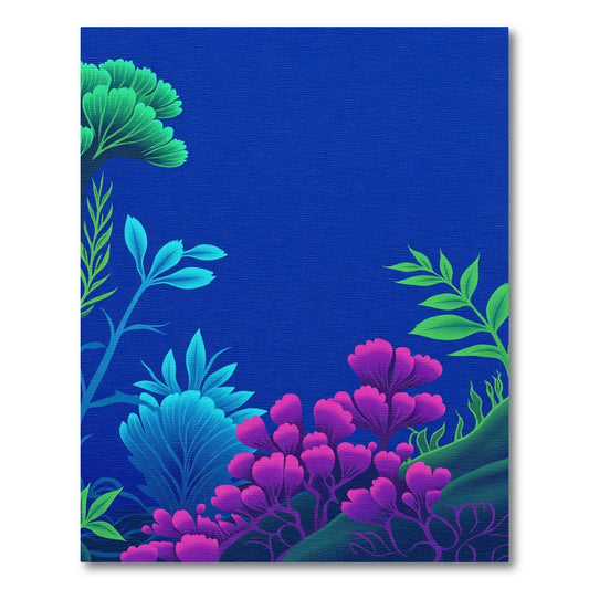 Vibrant Ocean Floral Coral Scene Rug