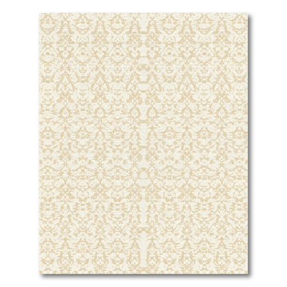 Cream Vintage Damask Scroll Area Rug