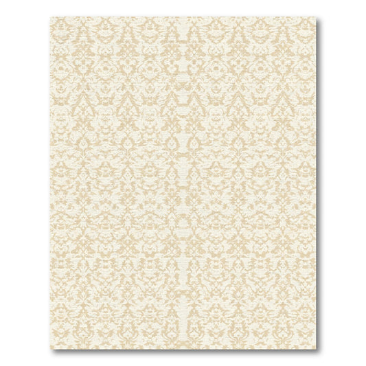 Cream Vintage Damask Scroll Area Rug