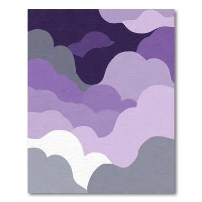 Lavender Cloudscape Abstract Gradient Rug