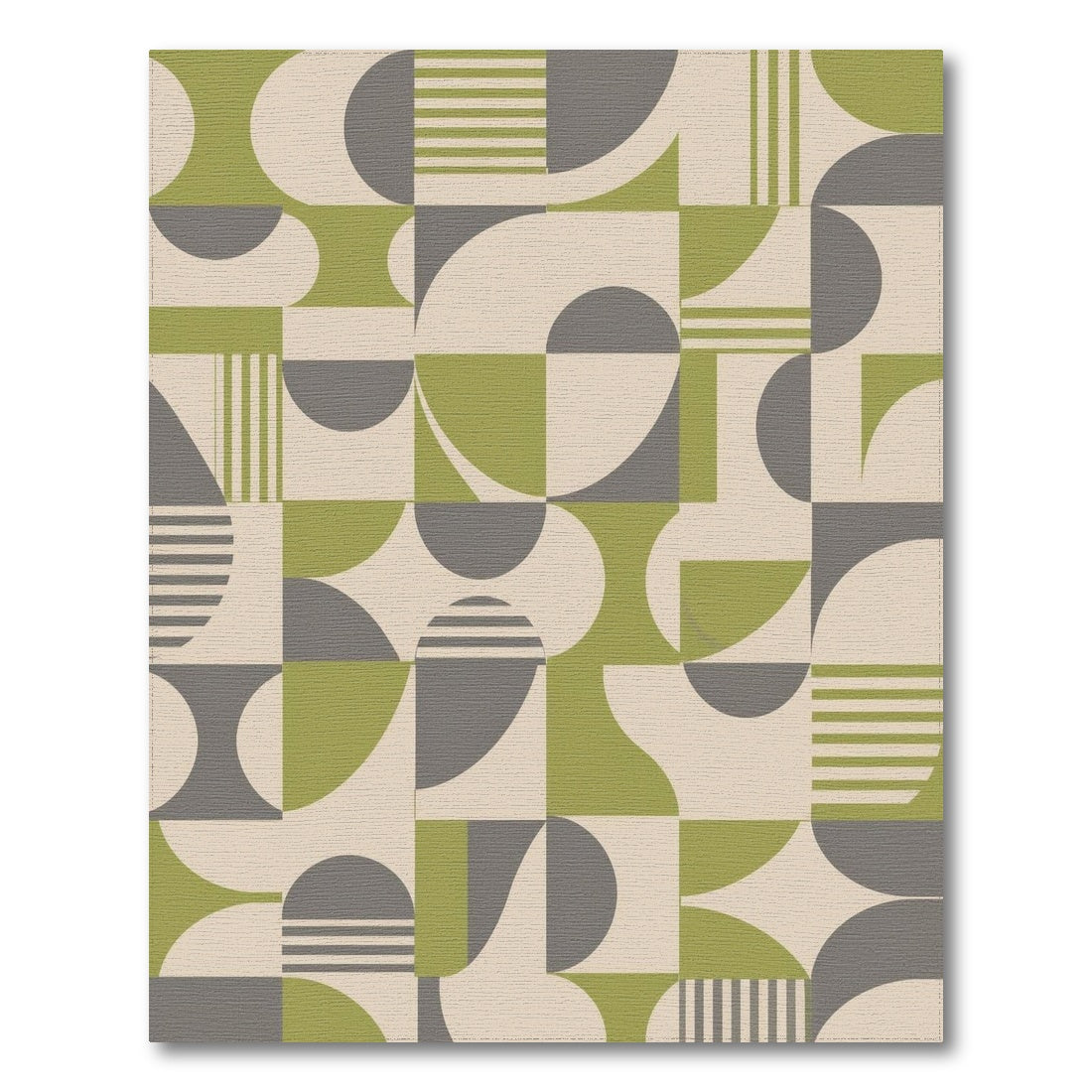 Green Geometric Area Rug